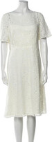Bateau Neckline Knee-Length Dress 