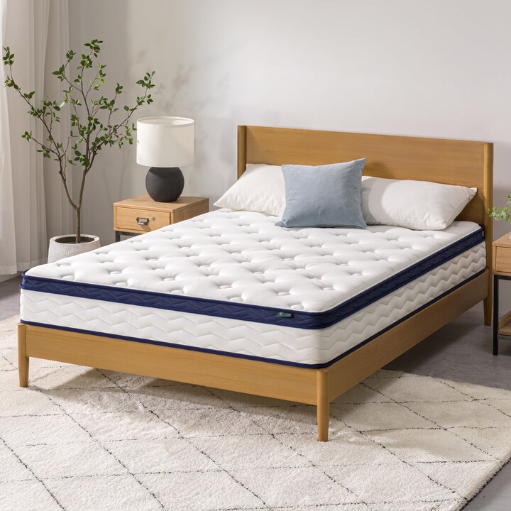Zinus 10" Pocket Coil Euro Top Hybrid Mattress, Full
