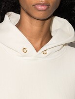 Thumbnail for your product : LES TIEN Cropped Cotton Hoodie