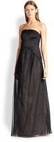 Thumbnail for your product : Brunello Cucinelli Strapless Organza & Tulle Gown
