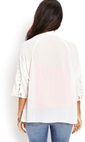 Thumbnail for your product : Forever 21 Contemporary Sheer Embroidered Kimono