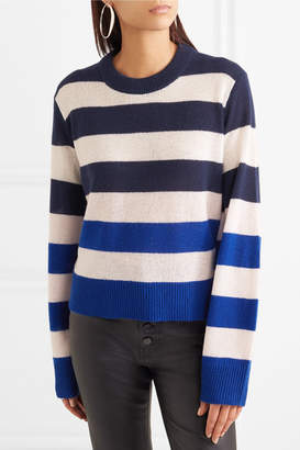 Rag & Bone Annika Striped Cashmere Sweater - Blue