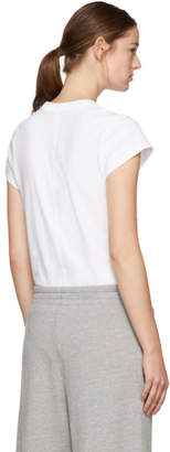 Alexander Wang T by White Cap Sleeve Fitted Bodysuit