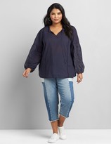 Thumbnail for your product : Lane Bryant Embroidered Peasant Top