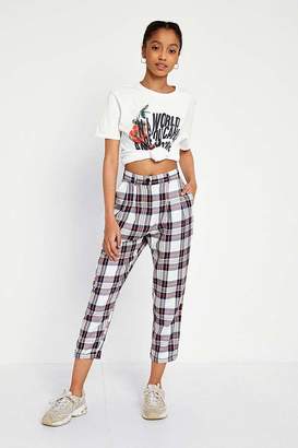 Urban Renewal Vintage Remnants White Checked Trousers