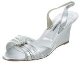 Thumbnail for your product : Manolo Blahnik Embellished Slingback Wedges