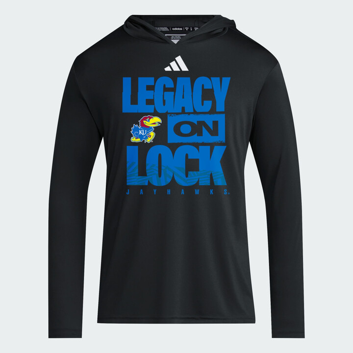 adidas Kansas Jayhawks 2026 Legacy On Lock March Madness D4T Long Sleeve Hoodie