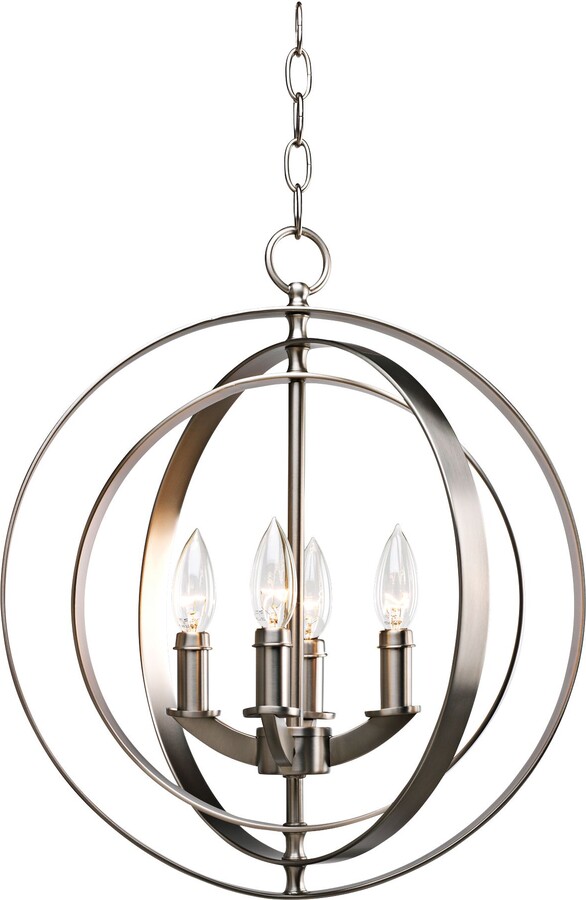 Progress Lighting Equinox 16" 4-Light Silver Open Orb Pendant Light