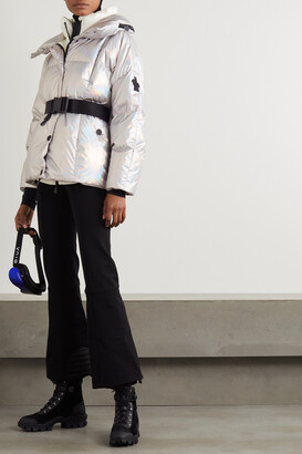 ダウンジャケット・コート MONCLER | Silver unexpected iridescent nylon Long Down Moncler Gaou Long Down Jacket | REVERSIBLE