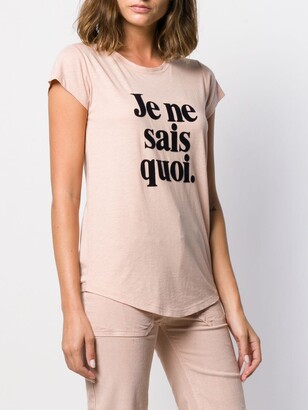 Zadig & Voltaire cap sleeve slogan print T-shirt