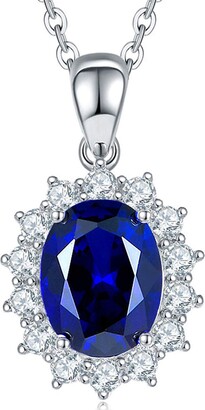 Bijou Queen Sapphire Necklace for Women
