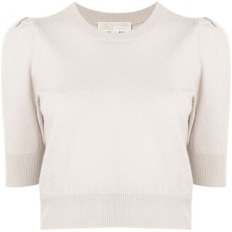 MICHAEL Michael Kors Short Puff-Sleeves Sweater