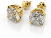 Thumbnail for your product : 4.00 Ct D/IF Man Made Round Diamond Stud Earrings 14k Yellow Gold Women's