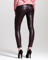 Thumbnail for your product : A.L.C. Daniel Cropped Leather Skinny Pants