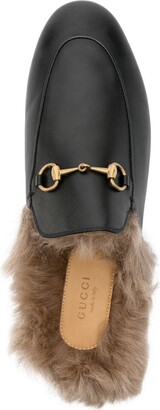 Gucci Princetown shearling leather mules