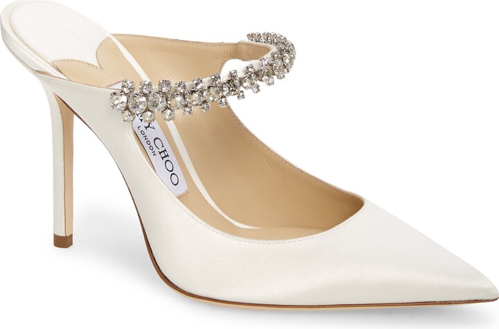 Jimmy Choo Ivory Satin | Shop the world's largest collection of fashion |  ShopStyle