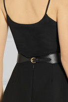 Thumbnail for your product : Moschino Chain-trimmed leather waist belt