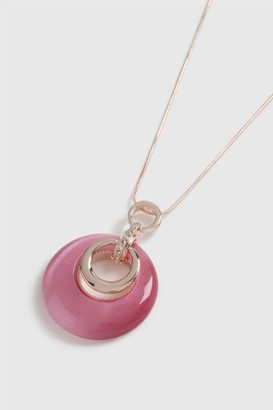 Wallis Rose Gold Glass Drop Pendant Necklace