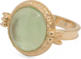 TJMAXX 18Kt Gold Plated Bee Venetian Glass Ring For Women