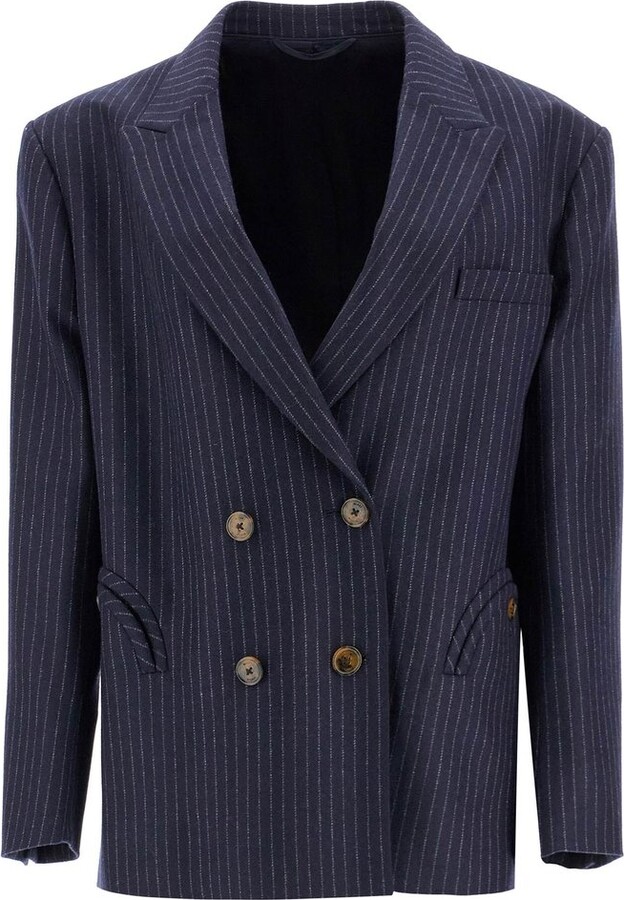 BLAZÉ MILANO Nightbreak Pinstriped Blazer
