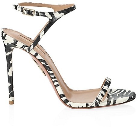 black and cream sandals