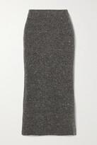 Thumbnail for your product : Altuzarra Tony Ribbed Wool And Cashmere-blend Midi Skirt - Charcoal