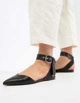 Thumbnail for your product : ASOS Design DESIGN Logic Pointed Ballet Flats