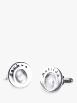 Thumbnail for your product : Under the Rose Personalised Fingerprint Cufflinks, Round