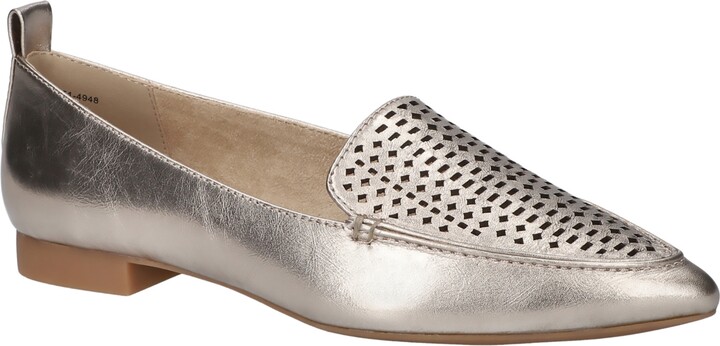 Bella Vita Women's Alessi Perf Pointed Toe Flats