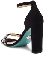 Thumbnail for your product : Betsey Johnson Dany Embellished Suede Block Heel Sandal
