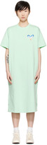 Thumbnail for your product : MAISON KITSUNÉ Green Gradient Heart Midi Dress
