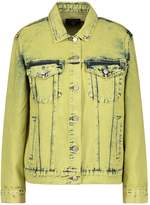 Thumbnail for your product : boohoo Lime Acid Wash Denim Jacket