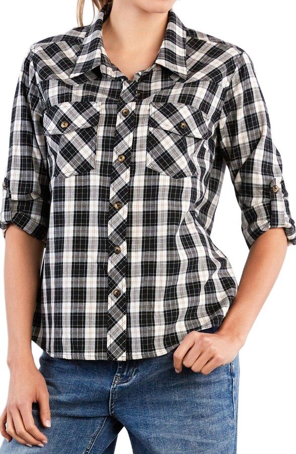 BILLY T Carefree Plaid Button-Up Shirt