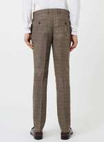 Thumbnail for your product : Topman Brown Check Skinny Fit Suit Pants