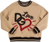 Thumbnail for your product : Dolce & Gabbana Embroidered Cotton Blend Sweatshirt