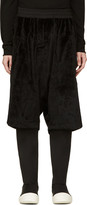 Thumbnail for your product : Kokon To Zai Black Faux-Fur Baggy Shorts