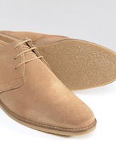 Thumbnail for your product : ASOS Desert Shoes in Stone Suede With Piped Edging