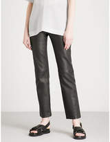 Thumbnail for your product : Joseph Den straight stretch-leather trousers