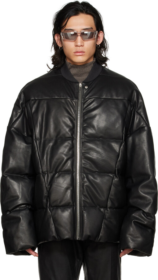Rick Owens Leather Jacket in Orange for Men Mens Clothing Jackets Leather jackets 