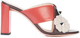 Thumbnail for your product : Fendi floral cross strap heeled sandals