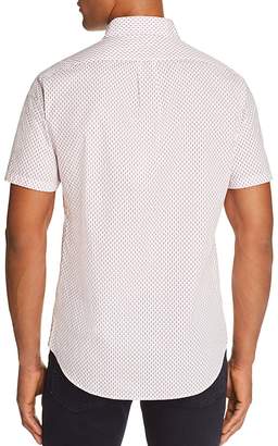 Michael Kors Jace Print Slim Fit Short Sleeve Button-Down Shirt