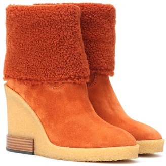 Tod's Suede wedge ankle boots