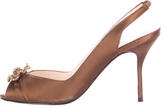 Thumbnail for your product : Christian Louboutin Embellished Satin Slingback Pumps