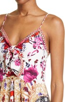 Thumbnail for your product : Camilla Rose Print Tie Front Silk Midi Dress