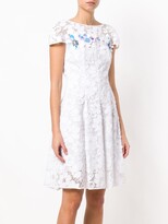 Thumbnail for your product : Talbot Runhof Floral Embellished Lace Dress