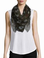 Thumbnail for your product : Alexander McQueen Kissed Skulls Silk Scarf