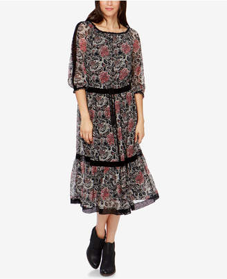 Lucky Brand Floral-Print Midi Dress