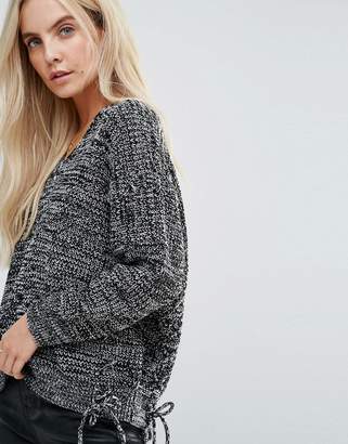 Glamorous Petite Relaxed Jumper With Threading