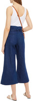 Thumbnail for your product : 7 For All Mankind Lotta cropped belted high-rise wide-leg jeans
