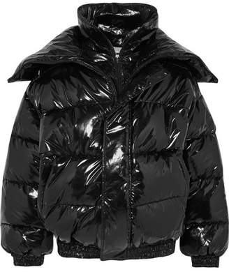 Vetements Oversized Layered Quilted Vinyl Jacket - Black